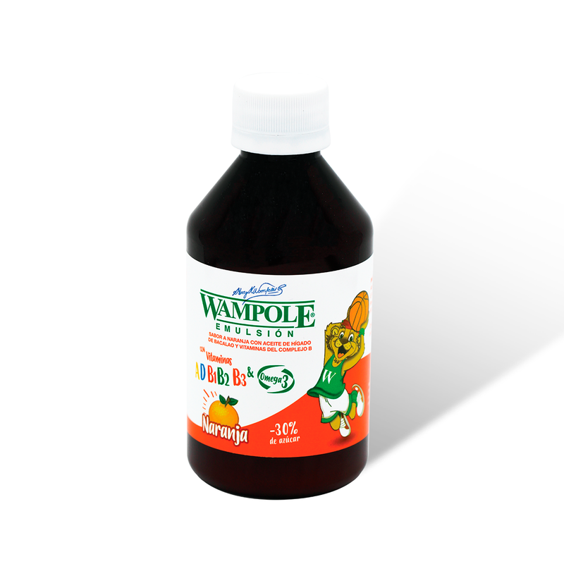 Wampole Emulsión Naranja PET 200ml <br>(Caja de 12 unidades)