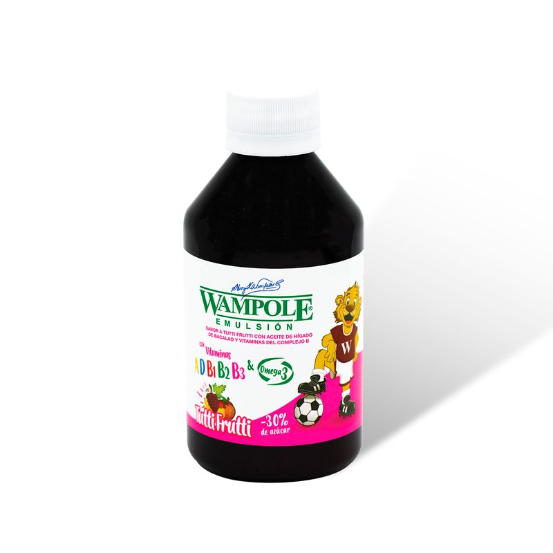 Wampole Emulsión Tutti Frutti PET 200ml <br>(Caja de 12 unidades)